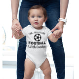Shh I'M Watching Football With Daddy Grow for Baby Girl or Boy, Cute and Comfortable Baby Vests