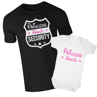 Princess Security - Dad & Daughter Matching T Shirts Or Bodysuit