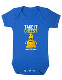 Take It Cheesy Baby Boy Girl Unisex Short Sleeve Bodysuit